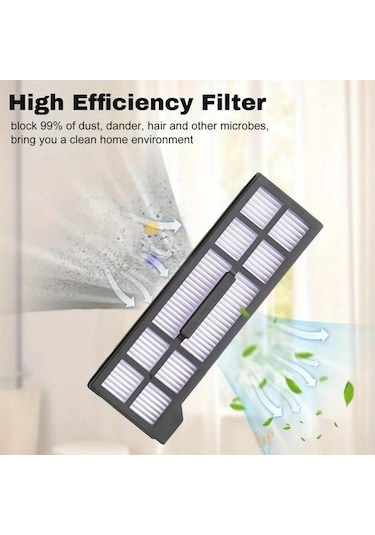 Xuweiwei 16 Adet Eufy X10 Pro Omni Robot Süpürge Yıkanabilir Yeniden Kullanılabilir Yan Fırçası Hepa Filtresi Mop Bez Toz Torbası