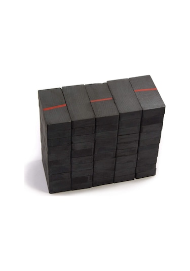 50 Adet 40X20X10 Köşeli Ferrit Kömür Seramik Magnet Mıknatıs