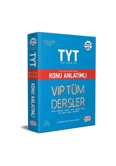 Tyt Vıp Tüm Dersler Konu Anlatımlı Editör Yayınevi