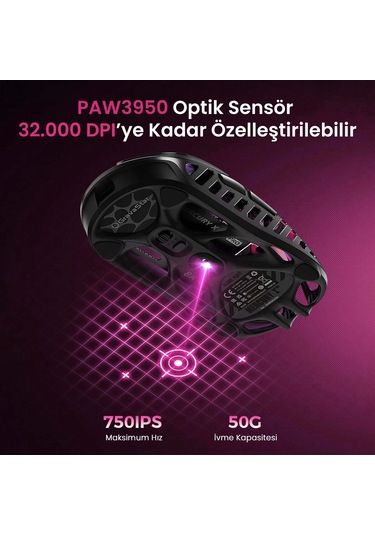 Gravastar Mercury V75 Pro Hall Effect, Rapid Trigger 8.000 Hz Kablolu Manyetik Klavye + Xpro 32.000 Optik