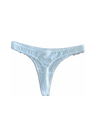 Bonbon Kadın Dantelli Simli Mikro Kumaş Krem Renk String Bb2082