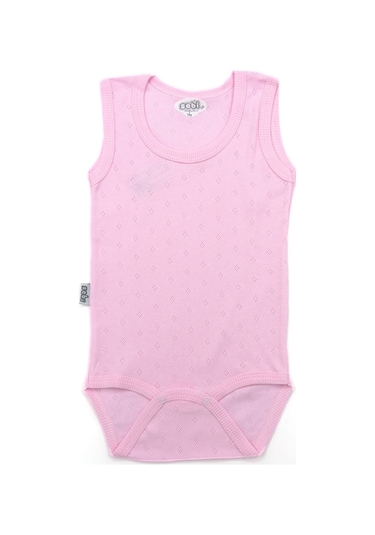 Sebi Bebe Askılı Kol Delikli Bebek Body 0165 Pembe
