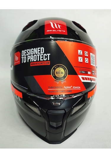 Mt Revenge 2 Solid A11 Şeffaf Vizörlü Kask Parlak Siyah