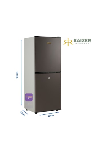 Kaizer Germany Çift Sistem 140 Buzdolabı Alttan Buzluk - Antrasit 12 / 24 / 220 Volt
