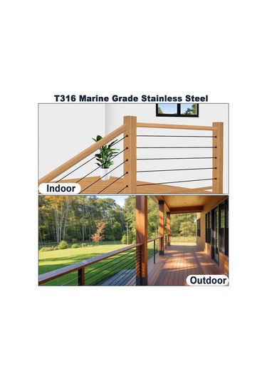 Xurunkeji 1/8 İnç Tel Halat Korkuluk İçin 80 Adet Paslanmaz Çelik Koruyucu Kovan, Ahşap Direkler İçin T316 Deniz Sınıfı Koruyucu