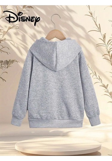 Kışlık Kapüşonlu Sweatshirt, Çocuk Pretty Girl Baskılı Gri