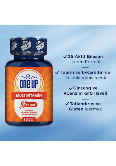 One Up Multivitamin Enerji 30 Kapsül