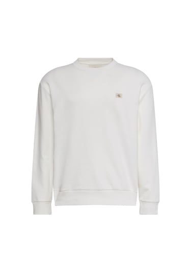 Ls Eu 350terry Badge Crewneck Sw Beyaz Erkek Sweatshirt-8445 Bright White