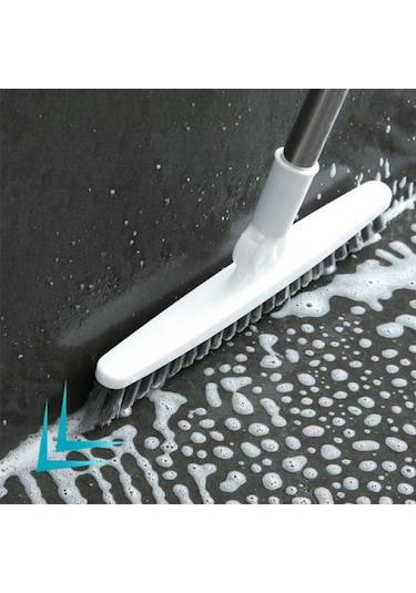 Neevoyu Plastik Uzun Saplı Fırça - Tuvalet, Mutfak, Banyo İçin Kötük Ve Köşelerde Lekelerden Temizleyici - 88.5 Cm Beyaz Diğer