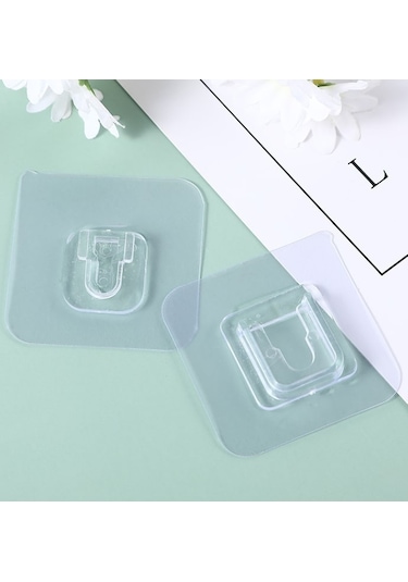 Geçmeli Klips Eşya Sabitleme Askısı 5 Set 4401 Şeffaf
