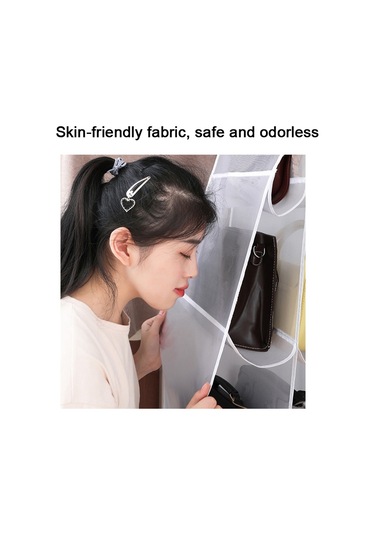 Sones Çanta Saklama Askılı Çanta Gardırop Askılı Toz Geçirmez Kumaş Saklama Çantası, Özellikler: 8 Cepli Gri Diğer