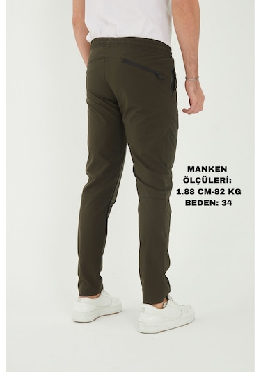 Camp Scoutland Camp546 Outdoor Tactical Su İticili Çok Cepli Likralı Erkek Yürüyüş Pantolonu Haki