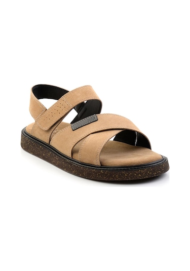 Bambi Kum Leather Erkek Sandalet E05801030602 Kum