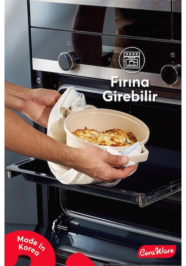 Ceraware Vetta 10 Parça Seramik Yapışmaz Tencere Tava Seti Bej