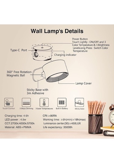 Yulong Moveevo 3 Renkli Dokunmatik Dolap Lambası - 360 Diğer