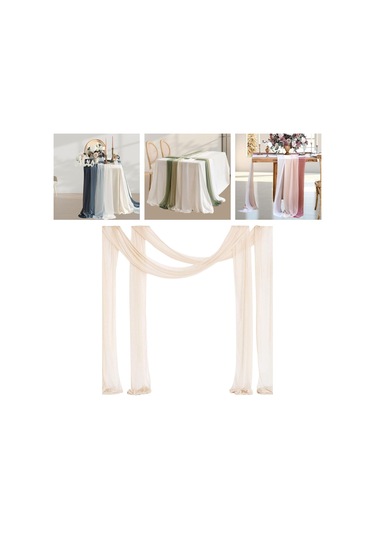 Homyl Düğün Kemeri Drapaj Masa Koşucusu Arka Plan Temalı Şampanya