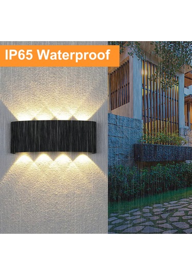 Neoglint Modern Led Duvar Aplikleri 8 W Yukarı Aşağı Siyah