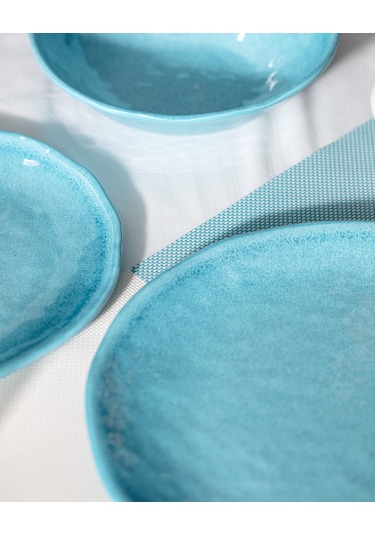 Madame Coco Mady 6 Kişilik 18 Parça Yemek Takımı - Turkuaz Yeşil