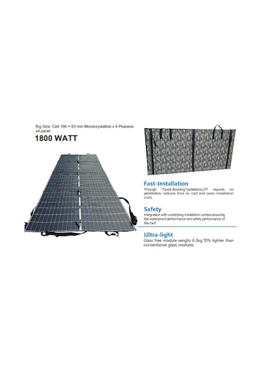 1800 Watt Katlanabilir Solar Panel 1.8 Kw Katlanabilir Güneş Paneli
