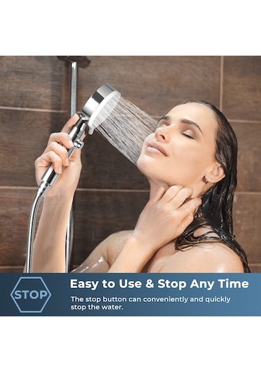 Qf Vinabo Duş Başlığı, Su Tasarruflu Manuel Duş İçin El Duşu, Krom