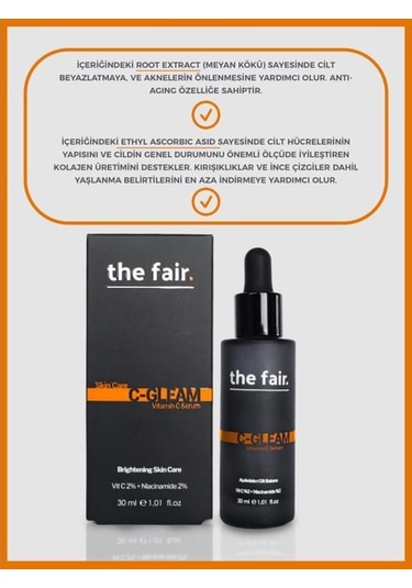 the fair. C*gleam Gözenek Bakımı Cilt Serumu %2 Vitamin C +%2 Niacinamide 30 ML