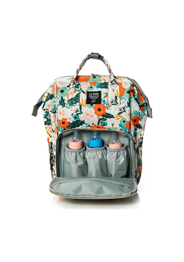 Lal Baby Flowers Anne Bebek Bakım Sırt Çantası Çok Renkli