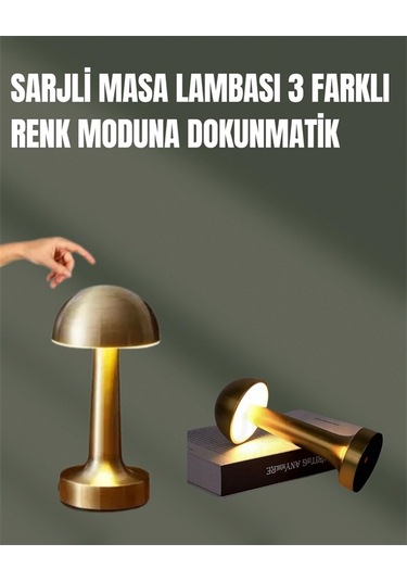 %100 Kademeli Ayarlanabilir Işık - Usb Şarjlı Masa Lambası Çok Renkli