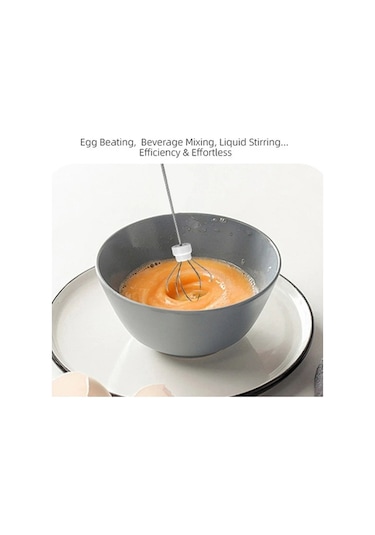 Ulzyvf Yumurta Tip-c Süt Siyah Siyah Şarj Pişirme Mini Makinesi Köpürtücü Köpük Kahve Kablosuz In Hız Elektrikli El Çırpma Çırpıcı Araçları 3 2 1 + Ot Siyah