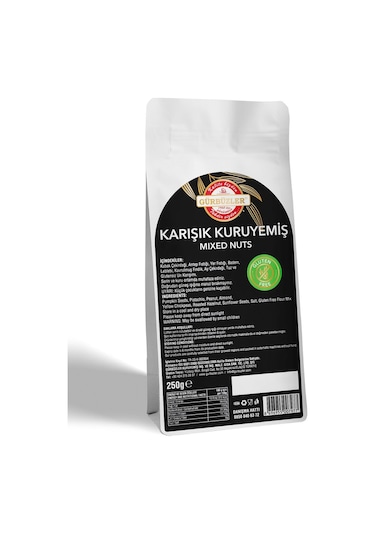 Gürbüzler Glutensiz Karışık Kuruyemiş 250 G
