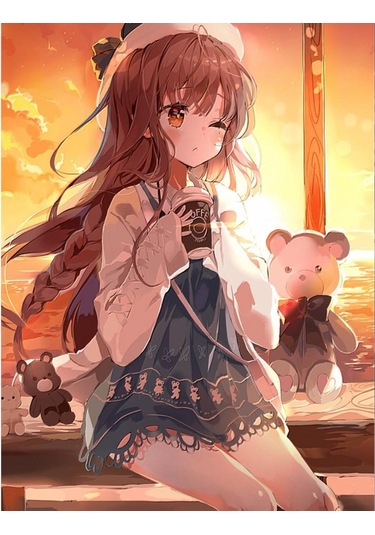 Kahverengi Dıngpu Tam Yuvarlak Elmas Boyama 5d Resim Rhinestones Süslemeleri Ev Boya Elmas Zanaat Kiti 30x40cm