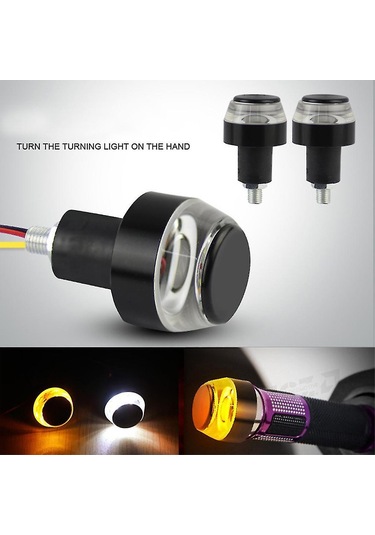 Honmex Motorcycle Işık Seti 2 Adet: Fren Ve Sinyal Işığı Birleşik, Yüksek Parlaklık Led, Su Geçirmez Abs Malzeme Beyaz-sarı