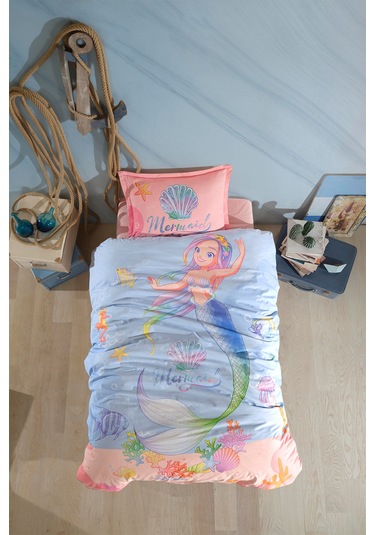 Clasy Aria Pudra Ranforce %100 Pamuk Tek Kişilik Nevresim Takımı Pudra