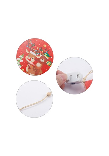 Yifomall 6 Adet Noel Led Asma Aydınlatma, 3 Aydınlatma Modu Sürekli/çabuk Flash/yavaş Flash , Islak Beyaz Işık, Noel Dekorasyonu Çok Renkli