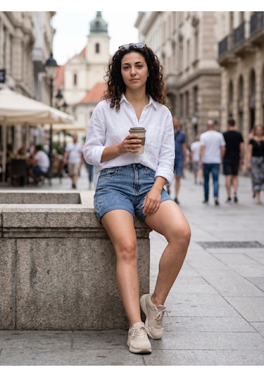 Kaizer Jeans Kar Mavi Double Paça Şort