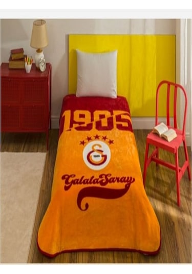 Lisanslı Tek Kişilik Battaniye-2025/2026 Sezon 5yıdız Galatasaray