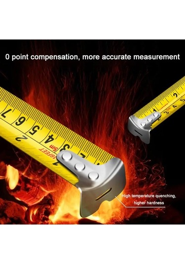 5m 25mm Çelik Mezura Geri Çekilebilir 3m 5m 7.5m 10 Metre Kalınlaşmış Kendinden Kilitlemeli Ağaç İşleme Aleti Hassas Şeffaf Metrik Bant Cetveli