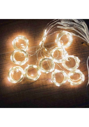 Novahub 300 Led Usb Kumanda Işıklı Perde Aydınlatma, 8 Modlu Su Geçirmez Işık Şeridi, İç/dış Mekan Kullanımı Beyaz Beyaz