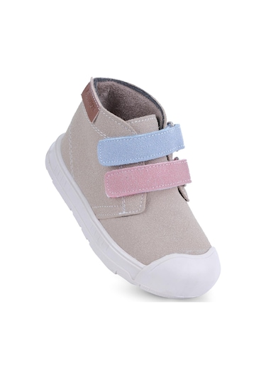 Kaptan Junior Kız Bebek Çocuk Botu Ortopedik İlkadım Kaymaz Taban Bmlk 550 Krem