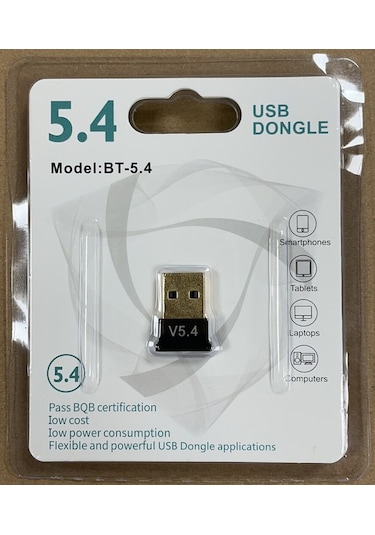 Usb Bluetooth Dongle Pc Laptop Kablosuz Bluetooth 5.4 Adaptör V5.4 Bluetooth Aparatı