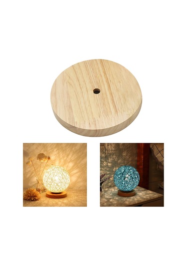 Suntek Ahşap Lambası Tabanı Standı Dayanıklı Süsleme C Çok Renkli