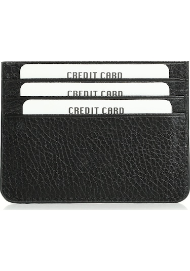 Lufian Alferd Erkek Deri Kartlık Siyah Siyah 112240008100100 Siyah