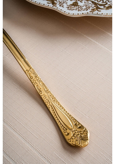 Acar Karat Star Gold Servis Çatalı - 30 Cm