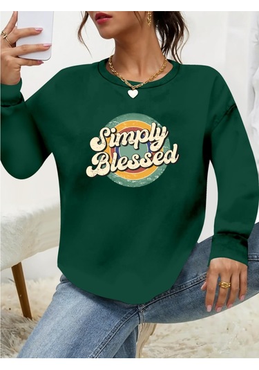 Evyora Kadın Uzun Kollu Bisiklet Yaka Viskon Iki Iplik Bluz Yeşil