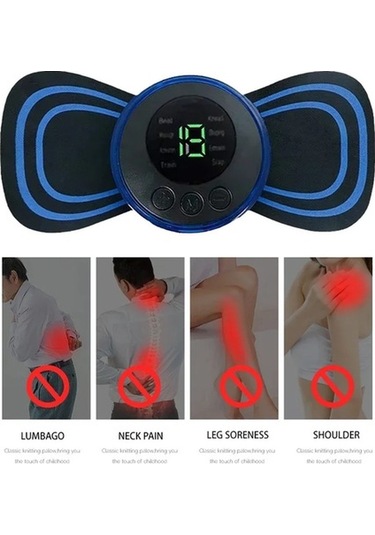 Wondernest Yama Siyah Servikal Mini Masaj Aleti Ems Elektrikli Boyun Rahatlatıcı Siyah