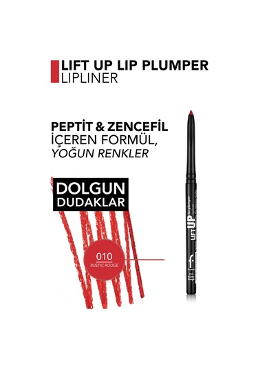 Flormar Lift Up Lip Plumper Lipliner Dolgunlaştırıcı Etkili & Uzun Süre Kalıcı Dudak Kalemi 010 Rustıc Rouge