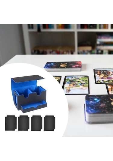 Suntek Kart Güverte Kutusu Oyun Kartı Kılıfı Oyuncak İç-mavi