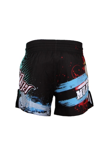 Dosmai Dijital Baskılı Muay Thai Spor Şort Siyah Mts211