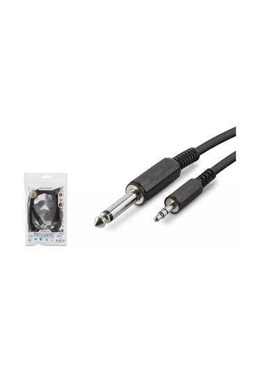 Hadron Hdx1055 6.5mm To 3.5mm Kablo Enstrüman Gitar 1.5m Siyah