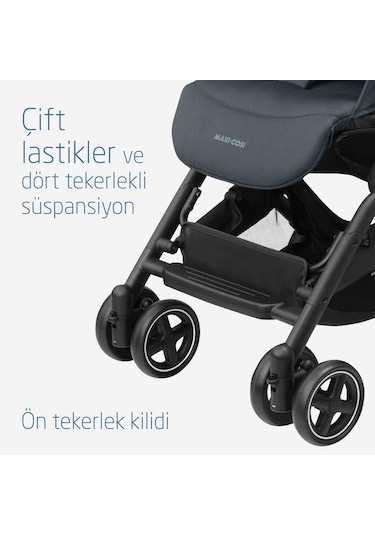 MaxiCosi Lara2 Ultra Kompakt Otomatik Katlanan Kabin Boy Seyahat Sistem Olabilen Bebek Arabası Essential Graphite