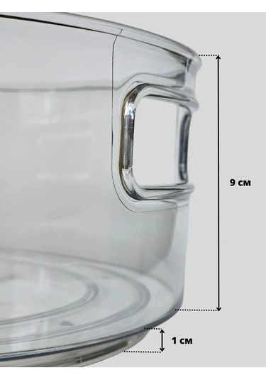 Limon Kitchen Şeffaf Dönen Saklama Standı 160145590 Beyaz